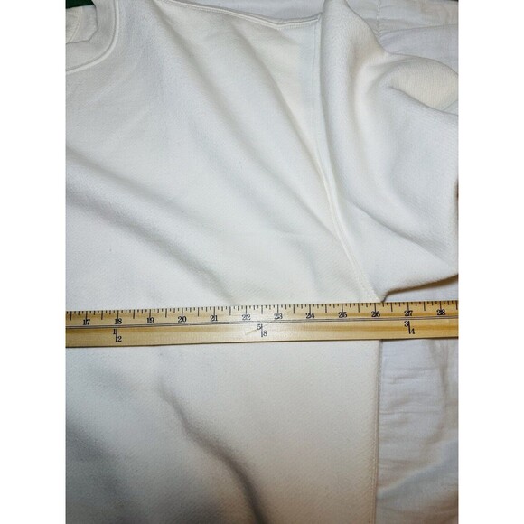 J. Crew Heritage Fleece Crop Cozy‎ Pullover Sweatshirt Ivory Women's XL NWT - Picture 10 of 10
